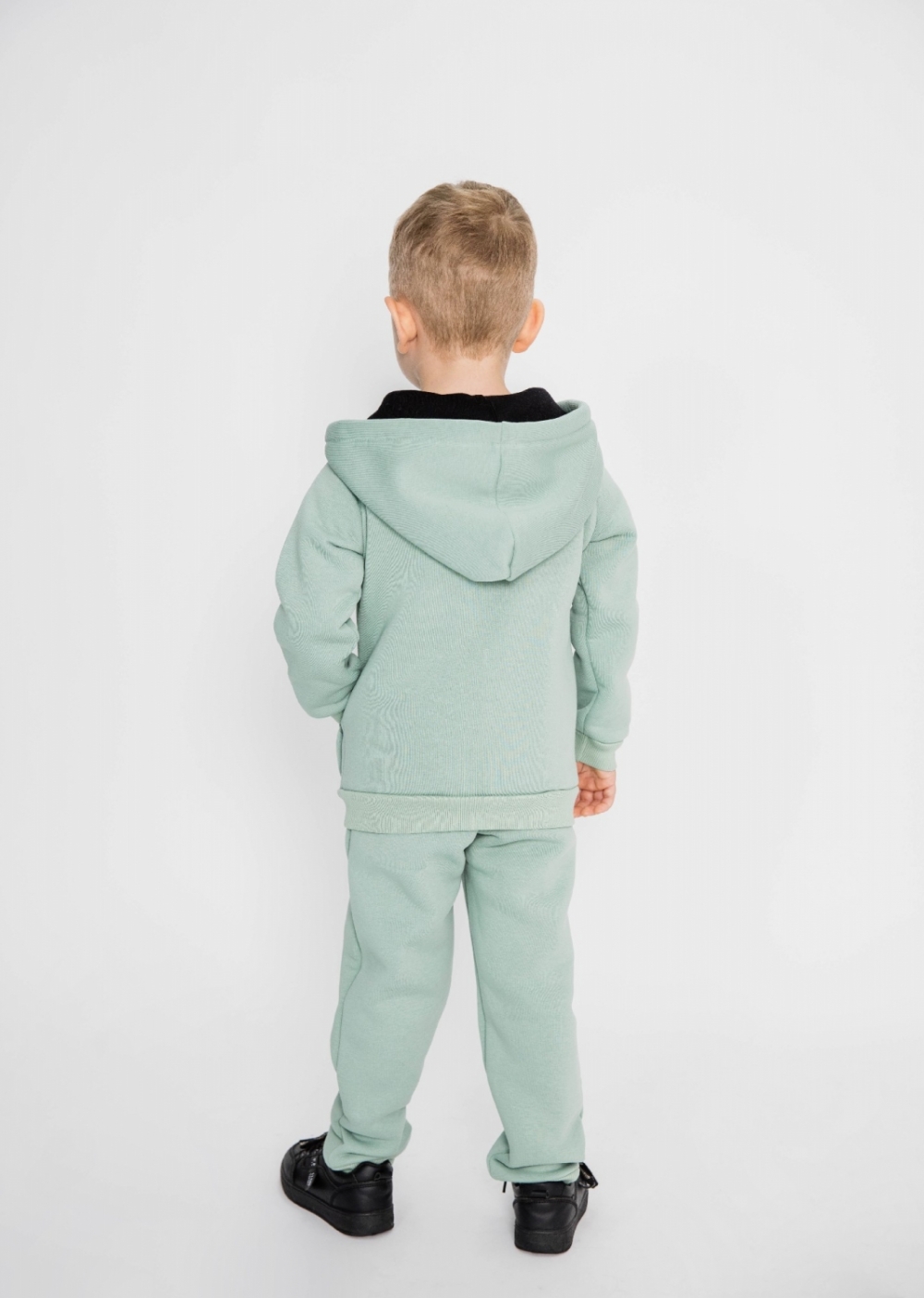 319-ОЛ. Костюм детский на молнии, олива, хлопок 65%, 35% ПЭ, 3-х нитка (начес) 98,104,110,116