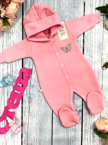 Купить оптом 145. Комбинезон ясельный, хлопок 65%, 35% ПЭ, футер 3-х нитка с начёсом 62.68,74 в Керчи